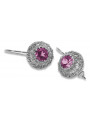 Boucles d'oreilles en argent sterling 925, Améthyste. vec002s