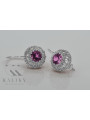 Boucles d'oreilles en argent sterling 925, Améthyste. vec002s