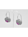 Boucles d'oreilles en argent sterling 925, Améthyste. vec002s