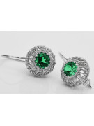 Sterling Silver 925 Emerald Drop Earrings vec002s