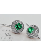 Sterling Silver 925 Emerald Drop Earrings vec002s