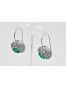 Sterling Silver 925 Emerald Drop Earrings vec002s