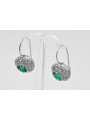 Pendientes de Plata 925 con Esmeralda. vec002s