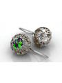 Pendientes de Plata 925 con Esmeralda. vec002s