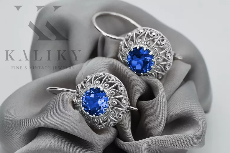 Pendientes de Plata de ley 925, Zafir. vec002s