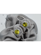 Pendientes de Plata 925 con Peridoto Amarillo vec002s