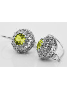 Pendientes de Plata 925 con Peridoto Amarillo vec002s