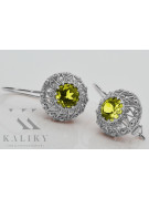 Pendientes de Plata 925 con Peridoto Amarillo vec002s