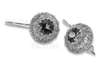 Pendientes de Plata de Ley 925, Ajust. Vec002s Ruso Soviético vec002s