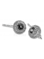 Boucles d'oreilles en argent sterling 925, Réglage Russe Soviétique vec002s