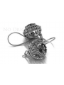 Boucles d'oreilles en argent sterling 925, Réglage Russe Soviétique vec002s