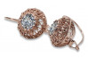 "Zirkon Vintage-Roségold 14k Ohrringe vec002 Russisch Sowjet" style vec002