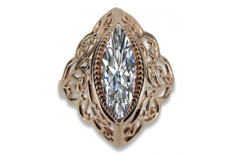 Ruso Soviet rosa 14k 585 oro Alejandrita Rubí Esmeralda Zafiro Zircón anillo vrc017