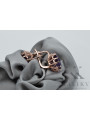 "Boucles d'oreilles vintage en or rose 14 carats avec alexandrite vec079" Vintage vec079