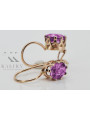 "Originales Vintage-Roségold 14k Amethyst Ohrringe" vec196 vec196