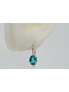 "Classic Aquamarine Drop Earrings in 14K Rose Gold - Vintage Original" vec196 vec196