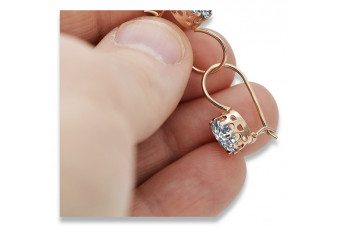 "Cercei eleganți din zircon cu aur roz vintage de 14k" vec196 vec196