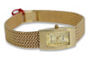 Reloj de pulsera de dama en oro amarillo 14k 585 Geneve lw090y&lbw003y