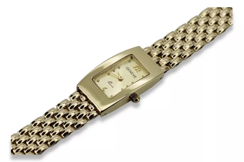 Reloj de oro para hombre Geneve ★ zlotychlopak.pl ★ Pureza de oro 585 333 Precio bajo!