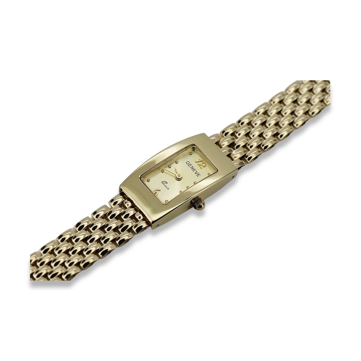 Gold men's watch Geneve ★ zlotychlopak.pl ★ Gold purity 585 333 Low Price!