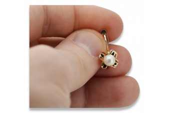 ■VINTAGE HOLLYWOOD■ Rose Blossom Pearl Earrings VH2435EA00 Anastasia_Pearl_Drops_Rose_gol