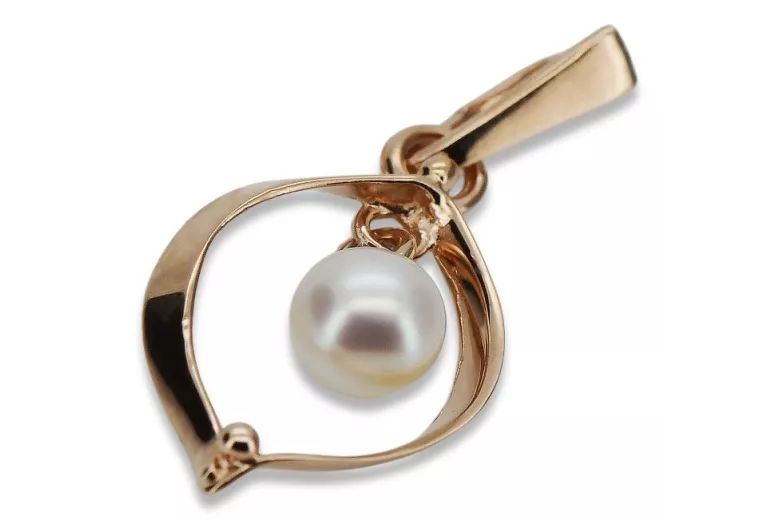 "Perla Clásica en Colgante de Oro Rosa Antiguo 14k" vppr002 vppr002