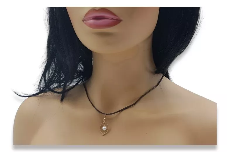 "Perla Clásica en Colgante de Oro Rosa Antiguo 14k" vppr002 vppr002