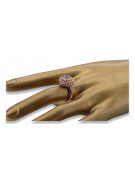 Russische sowjetische Rose 14 Karat 585 Gold Alexandrit Rubin Smaragd Saphir Zirkon Ring vrc059