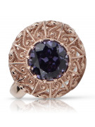 Rose soviétique russe 14k 585 or Alexandrite Ruby Emerald Sapphire Zircon ring vrc059