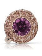 Rose soviétique russe 14k 585 or Alexandrite Ruby Emerald Sapphire Zircon ring vrc059