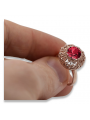 Russian Soviet rose 14k 585 gold Alexandrite Ruby Emerald Sapphire Zircon ring  vrc059