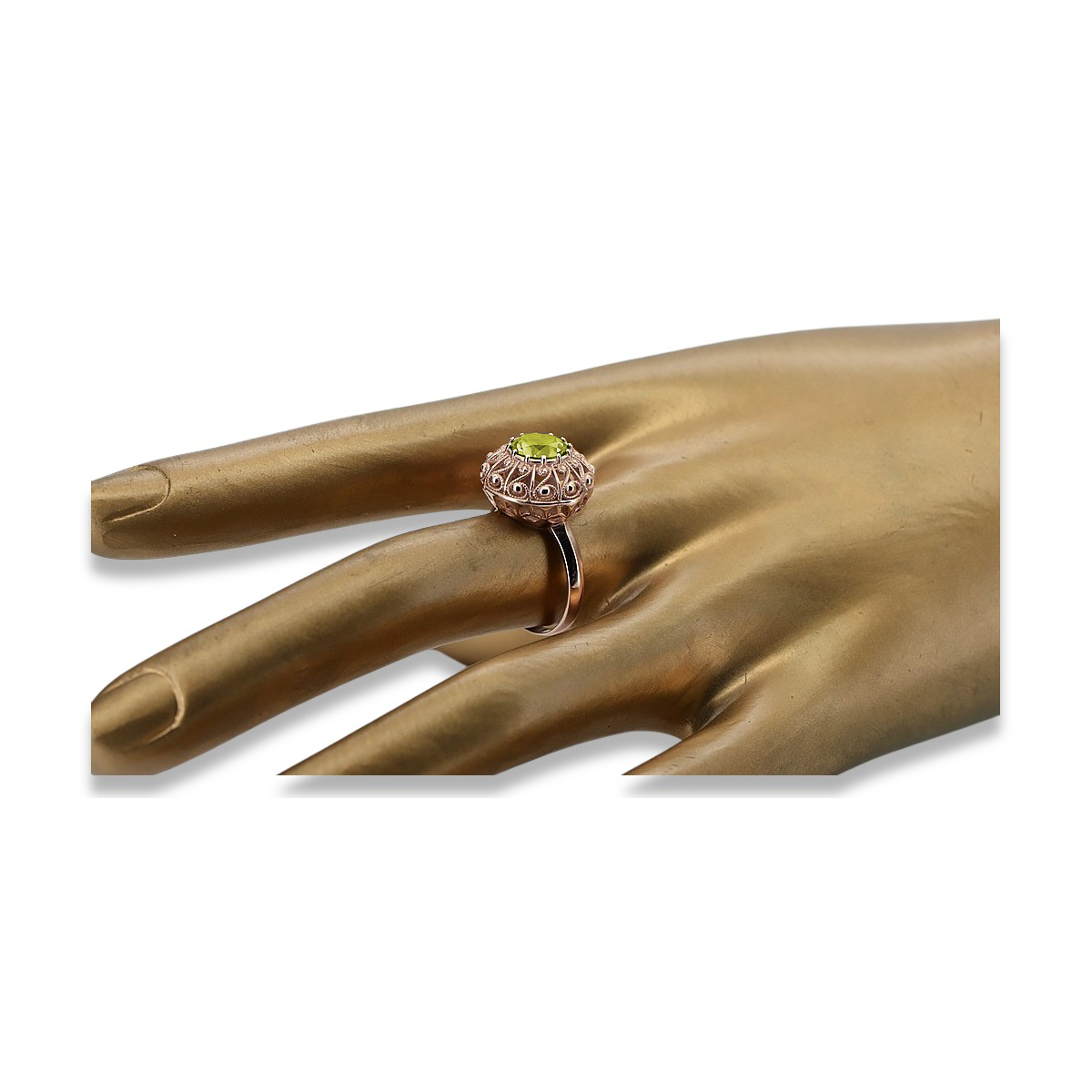 Russische sowjetische Rose 14k 585 Gold Alexandrit Rubin Smaragd Saphir Zirkon Ring vrc059