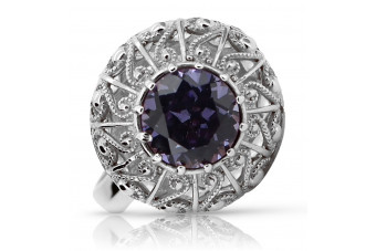Rose soviétique russe 14k 585 or Alexandrite Ruby Emerald Sapphire Zircon ring vrc059