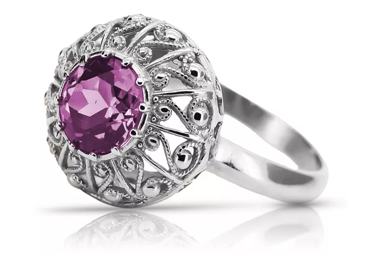 Rose soviétique russe 14k 585 or Alexandrite Ruby Emerald Sapphire Zircon ring vrc059