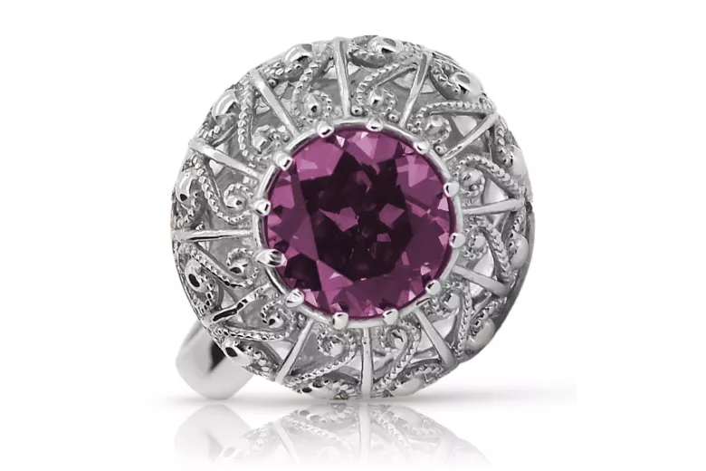 Rose soviétique russe 14k 585 or Alexandrite Ruby Emerald Sapphire Zircon ring vrc059