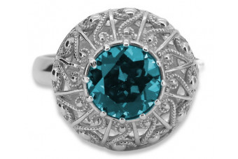 Russian Soviet rose 14k 585 gold Alexandrite Ruby Emerald Sapphire Zircon ring  vrc059