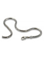 Cadena de Oro Blanco de 14 Quilates 585 Italiana Serpiente Tondo cc020w