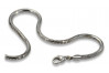 Cadena de Oro Blanco de 14 Quilates 585 Italiana Serpiente Tondo cc020w