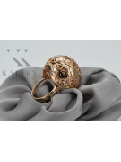 Russe soviétique rose rose 14k 585 or Bague vintage vrn014