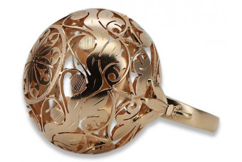 Русский Советский розовый 14к 585 золото Винтажное кольцо vrn014