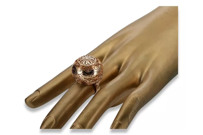 Russisch Sowjet rosa 14 Karat 585 gold Vintage Ring vrn014