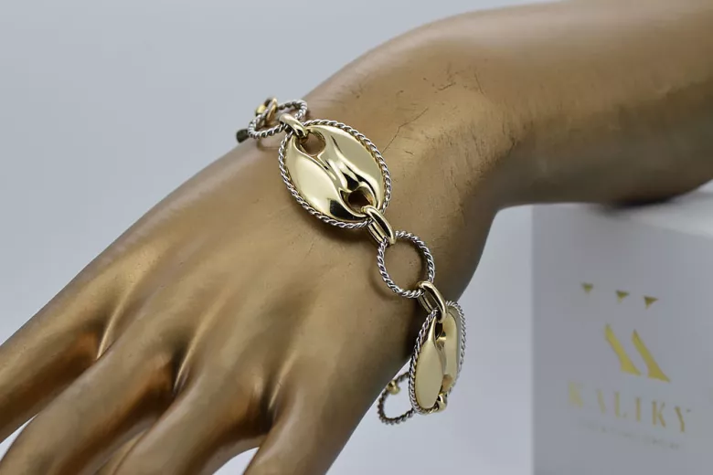 Pulsera ★ de oro rosa amarillo russiangold.com ★ Oro 585 333 Precio bajo