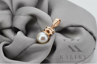 "14K 585 Rose Gold Original Vintage Pearl Pendant" vppr005 vppr005