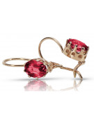 "Boucles d'oreilles en rubis vintage, Or rose 14 carats d'origin" vec196 vec196