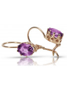 "Originales Vintage-Roségold 14k Amethyst Ohrringe" vec196 vec196