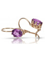 "Originales Vintage-Roségold 14k Amethyst Ohrringe" vec196 vec196