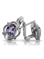 Boucles d'oreilles en argent sterling 925, Alexandrite vec033s