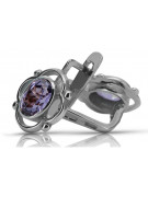 Boucles d'oreilles en argent sterling 925, Alexandrite vec033s