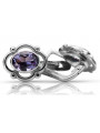 Boucles d'oreilles en argent sterling 925, Alexandrite vec033s