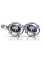 Boucles d'oreilles en argent sterling 925, Alexandrite vec033s